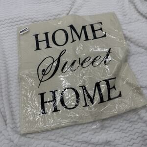 OFF WHITE 18 X 18 PILLOW COVER—HOME SWEET HOME